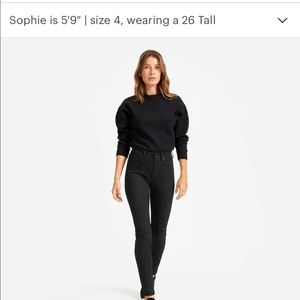 Everlane The High-Rise Skinny Jean Ankle Length Black Size 26